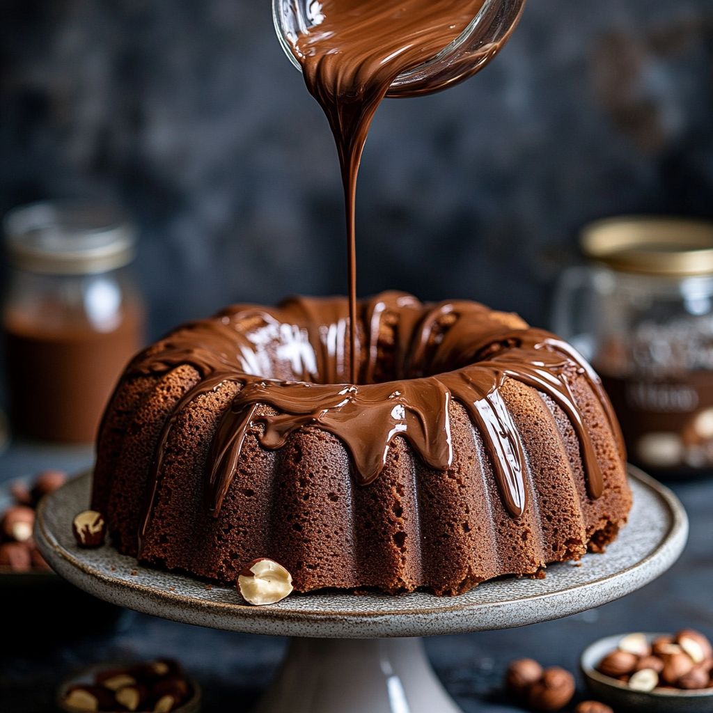 A close-up of Nutella being melted