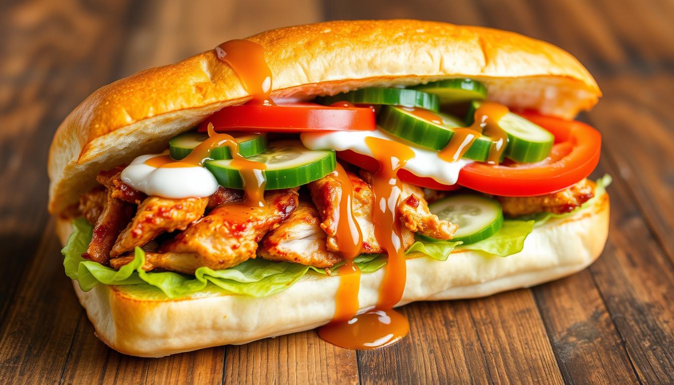 What comes on the sweet onion teriyaki sub?