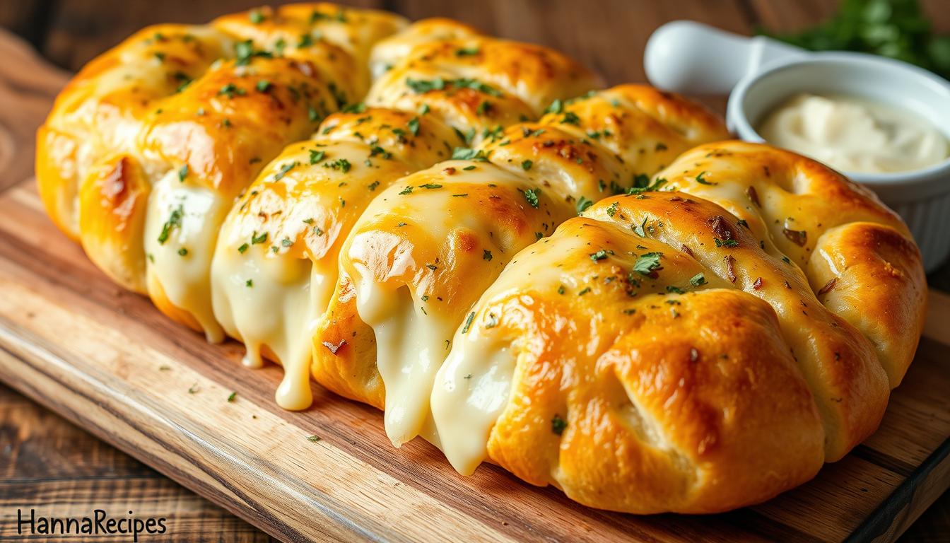 garlic cheesy pull apart bread