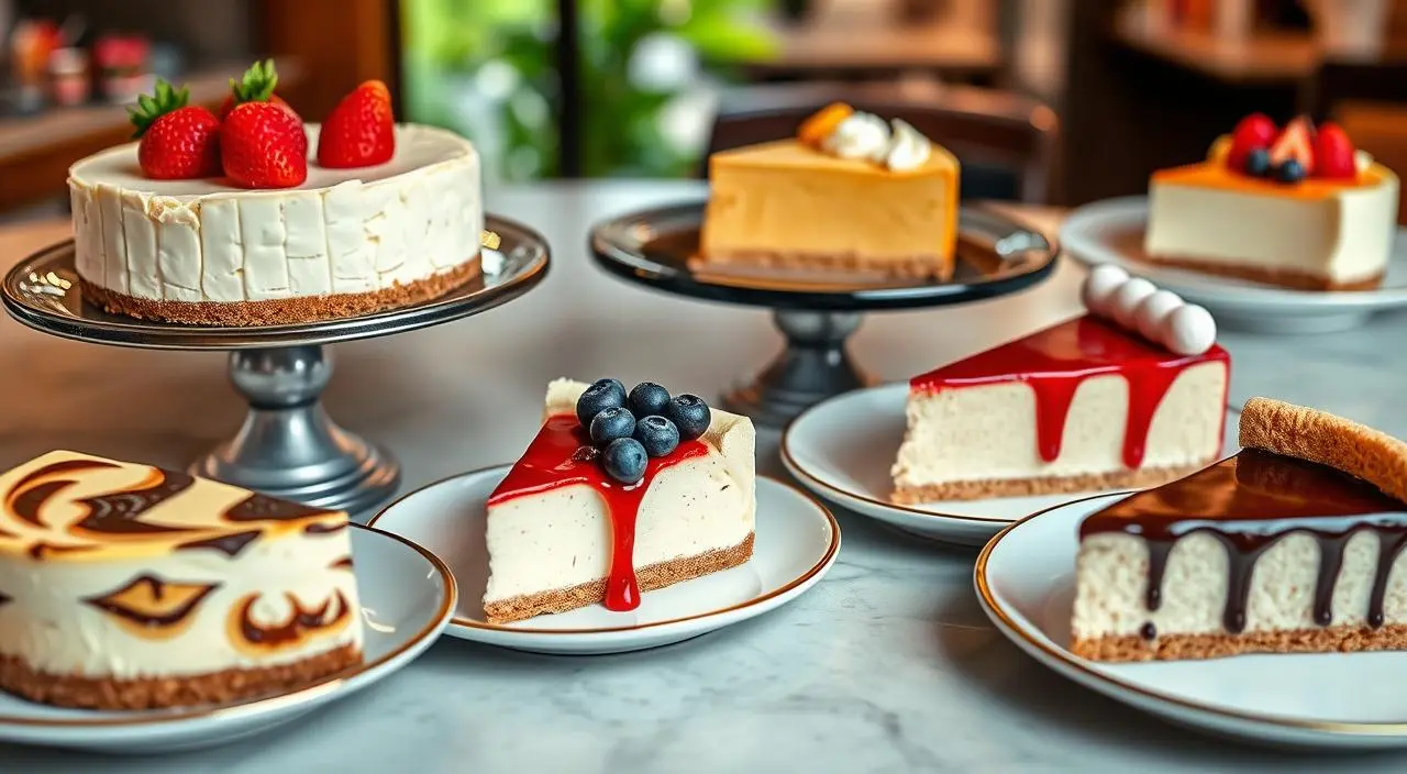 New York cheesecake and Philadelphia cheesecake