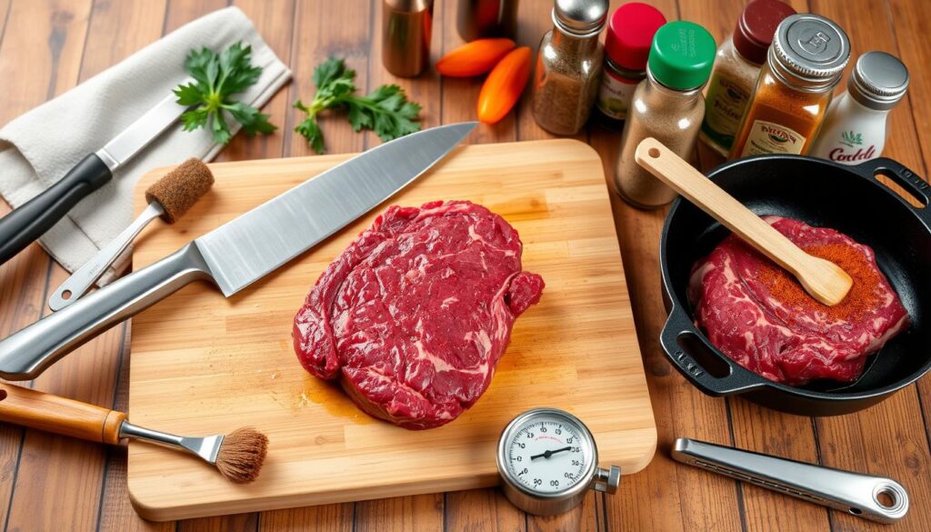 kitchen tools for cooking beef bottom round steak