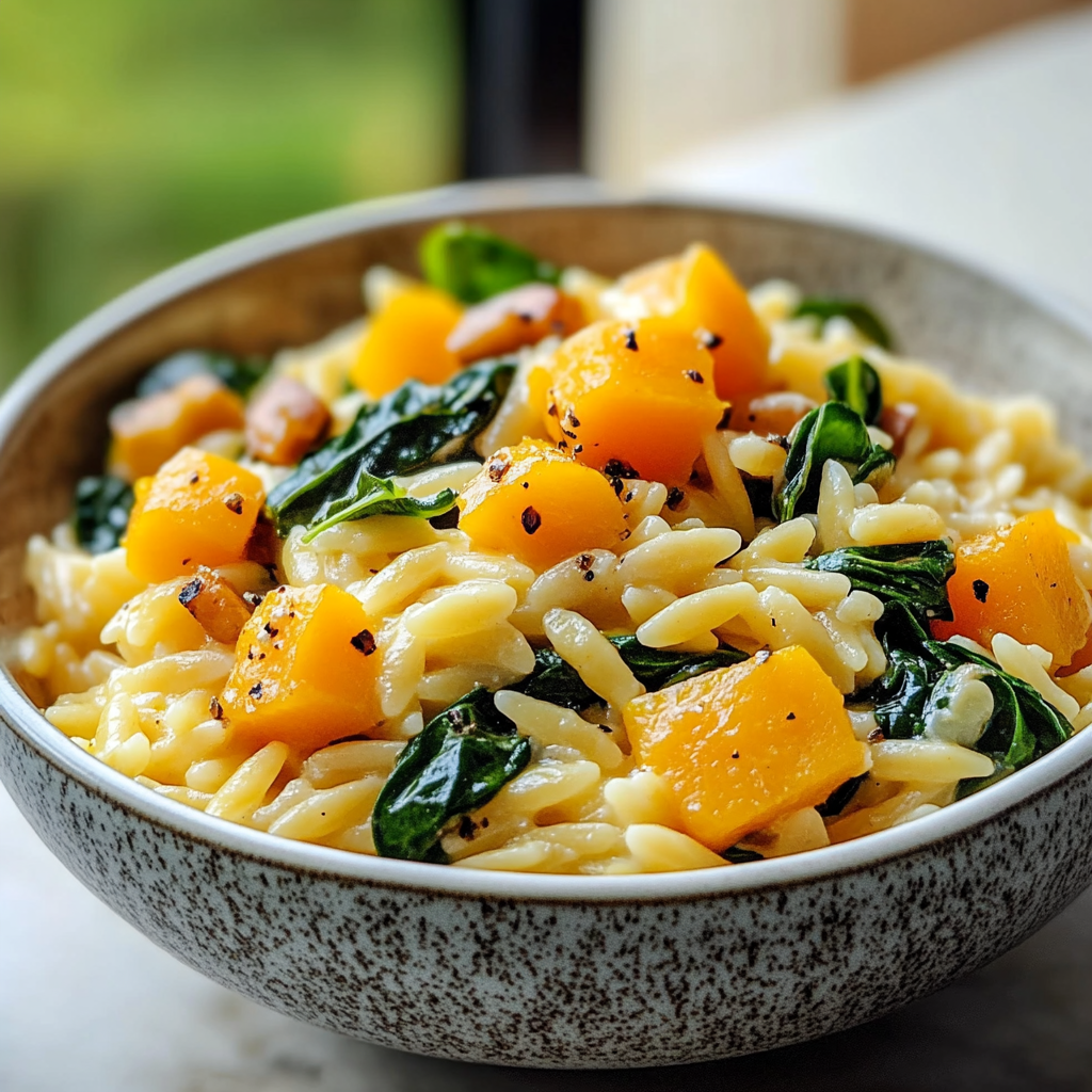 Creamy Orzo with Roasted Butternut Squash