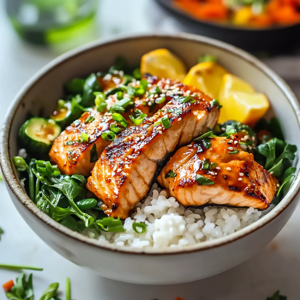 Healthy Sweet Chili Salmon Bowl