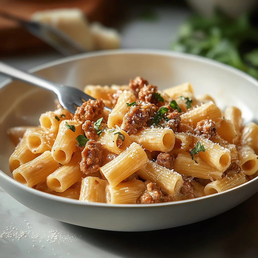 Creamy Sausage Rigatoni Dish