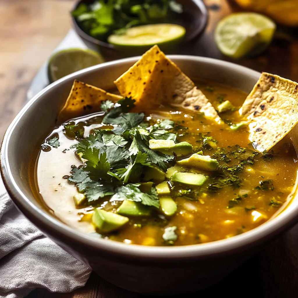 Salsa Verde Tortilla Soup