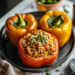 Vegetarian Stuffed Bell Peppers with Rice