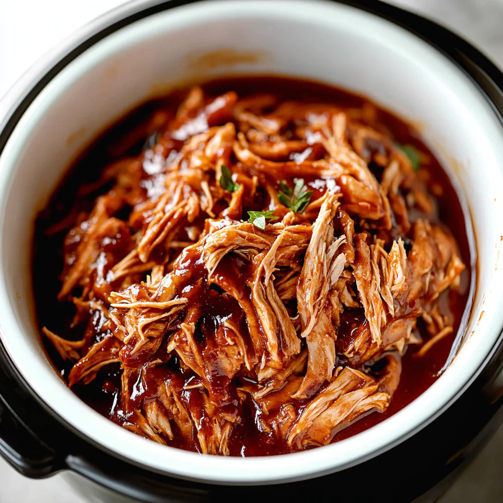 Slow Cooker BBQ Pulled Chicken