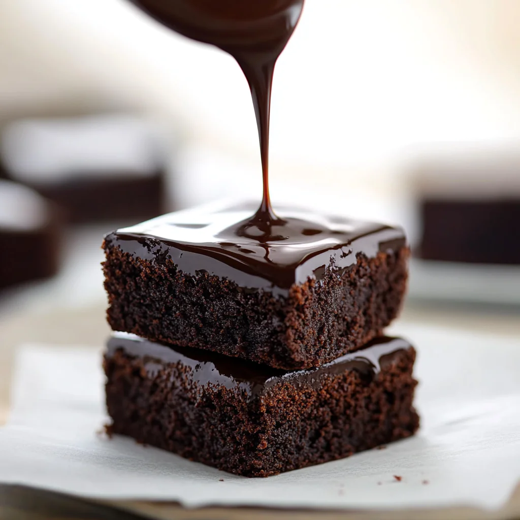 Fudgy Brownies with Ganache