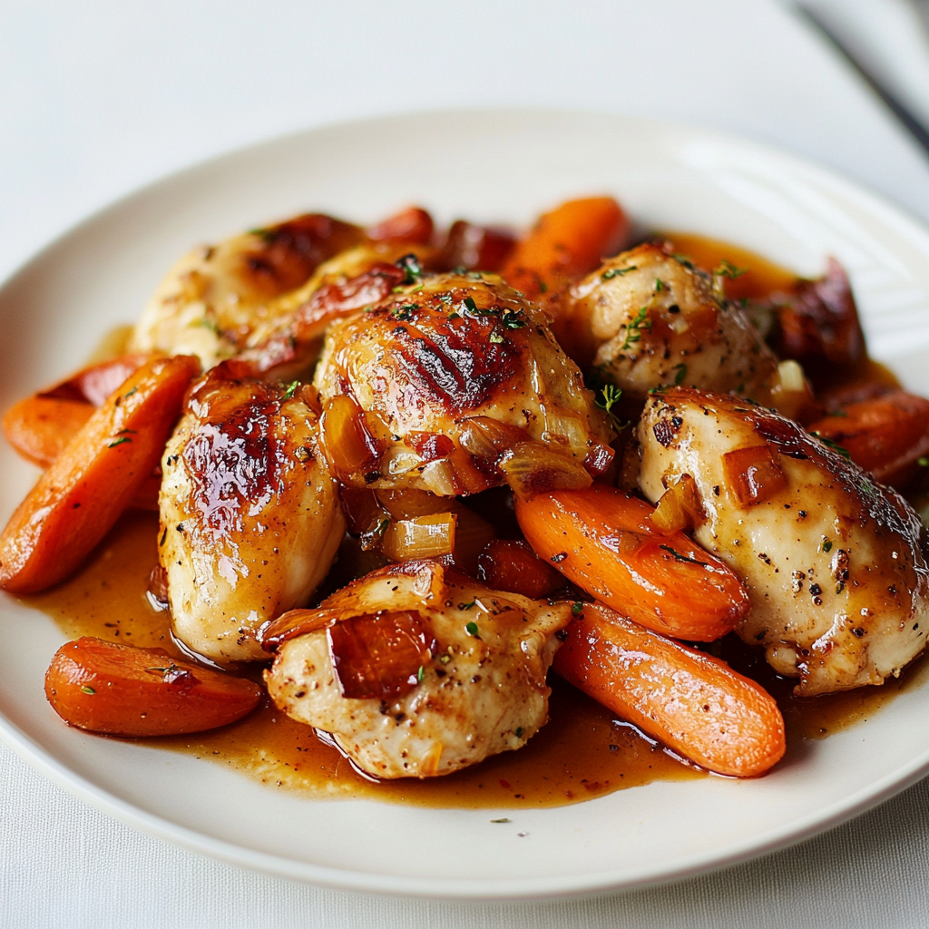 Honey Glazed Carrots and Chicken