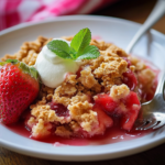 Strawberry Rhubarb Crisp Dessert