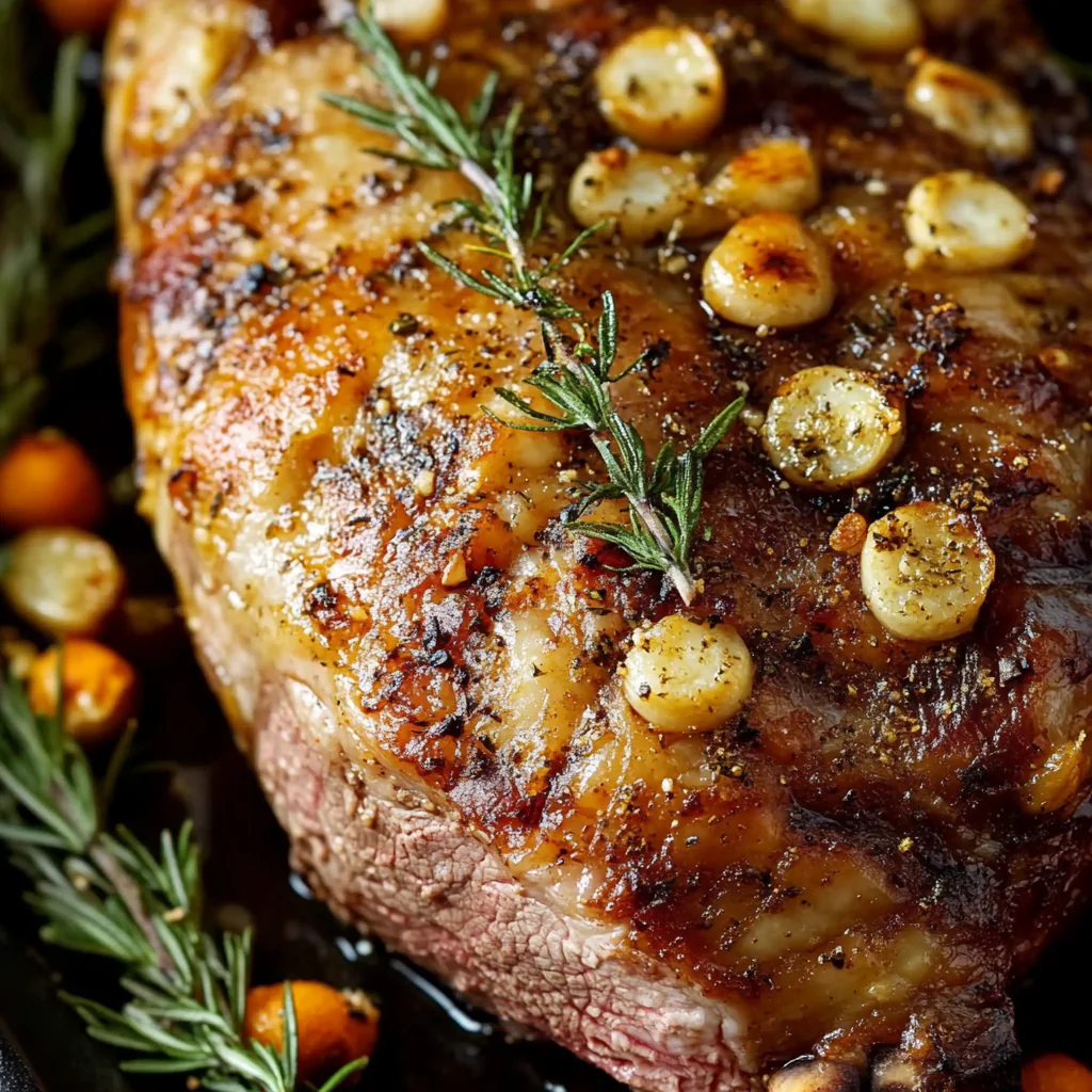 Easter Garlic Butter Roasted Leg of Lamb