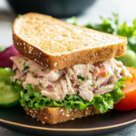 Tuna Salad Sandwich on a Plate