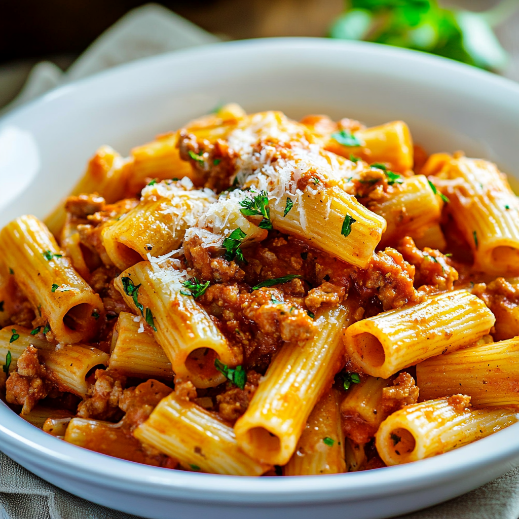 Spicy Rigatoni Pasta