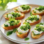 Spring Pea & Ricotta Crostini