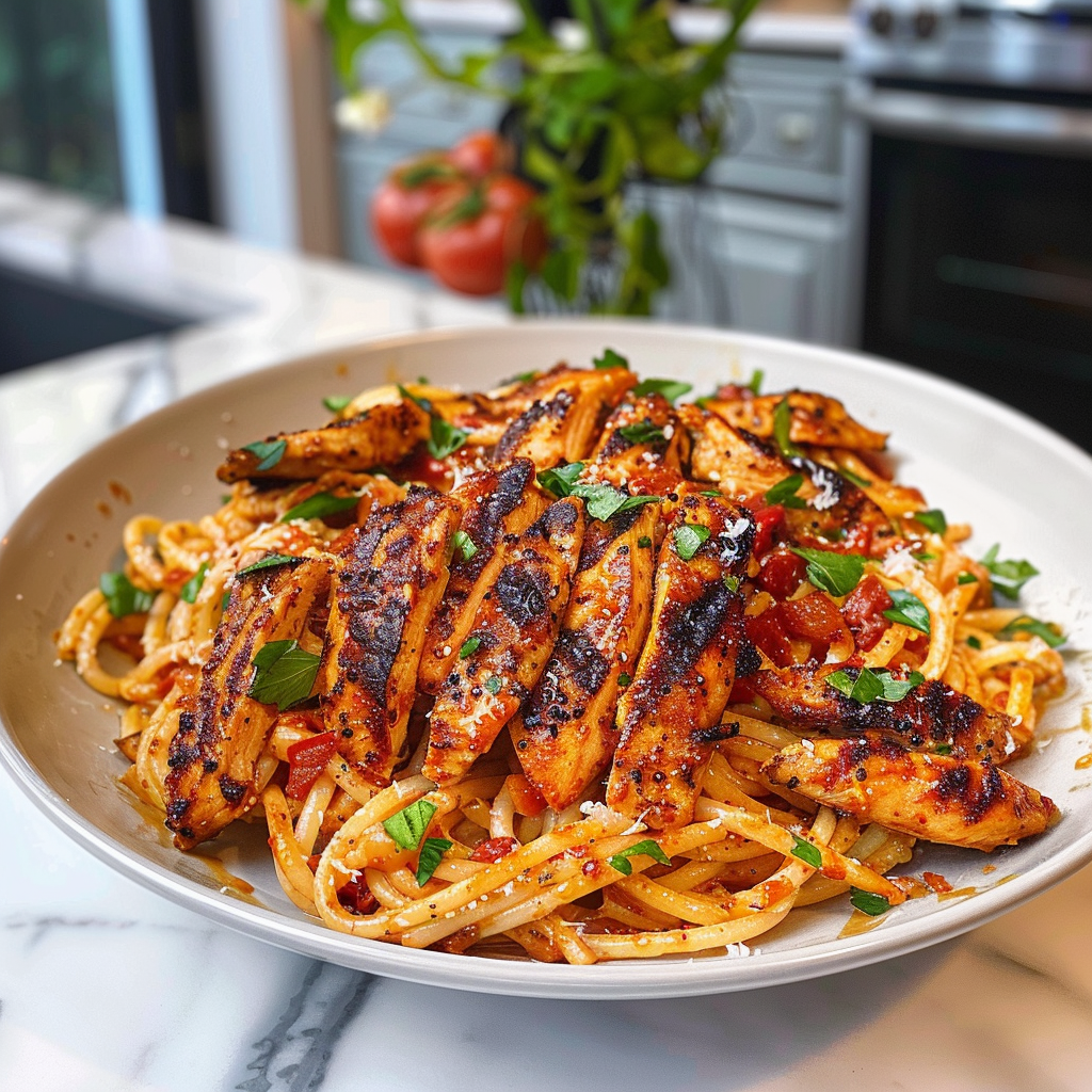 Blackened Chicken Pasta Dish