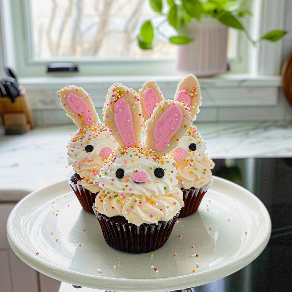 Bunny Cupcakes Freshly Baked