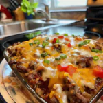 Philly Cheese Steak Casserole Delicious Dish