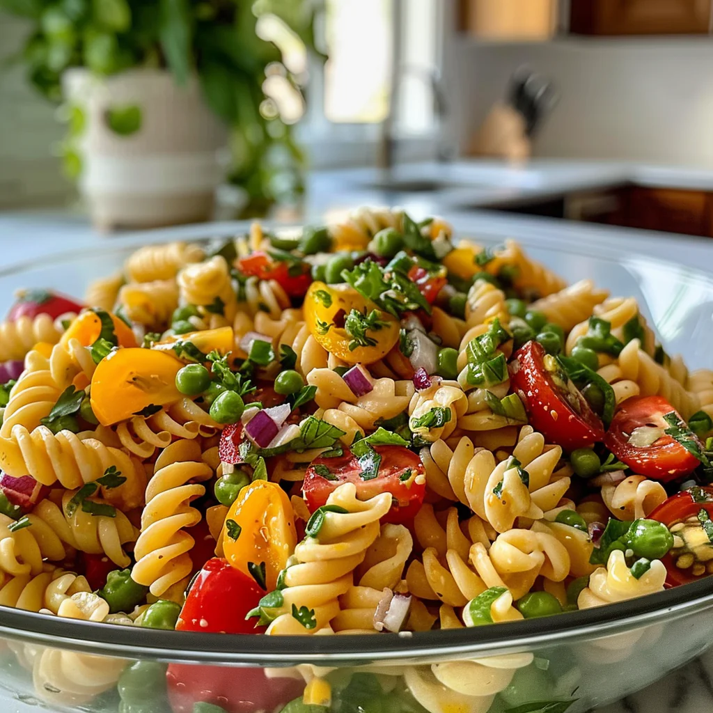 Spring Pasta Salad with Honey Mustard Dressing