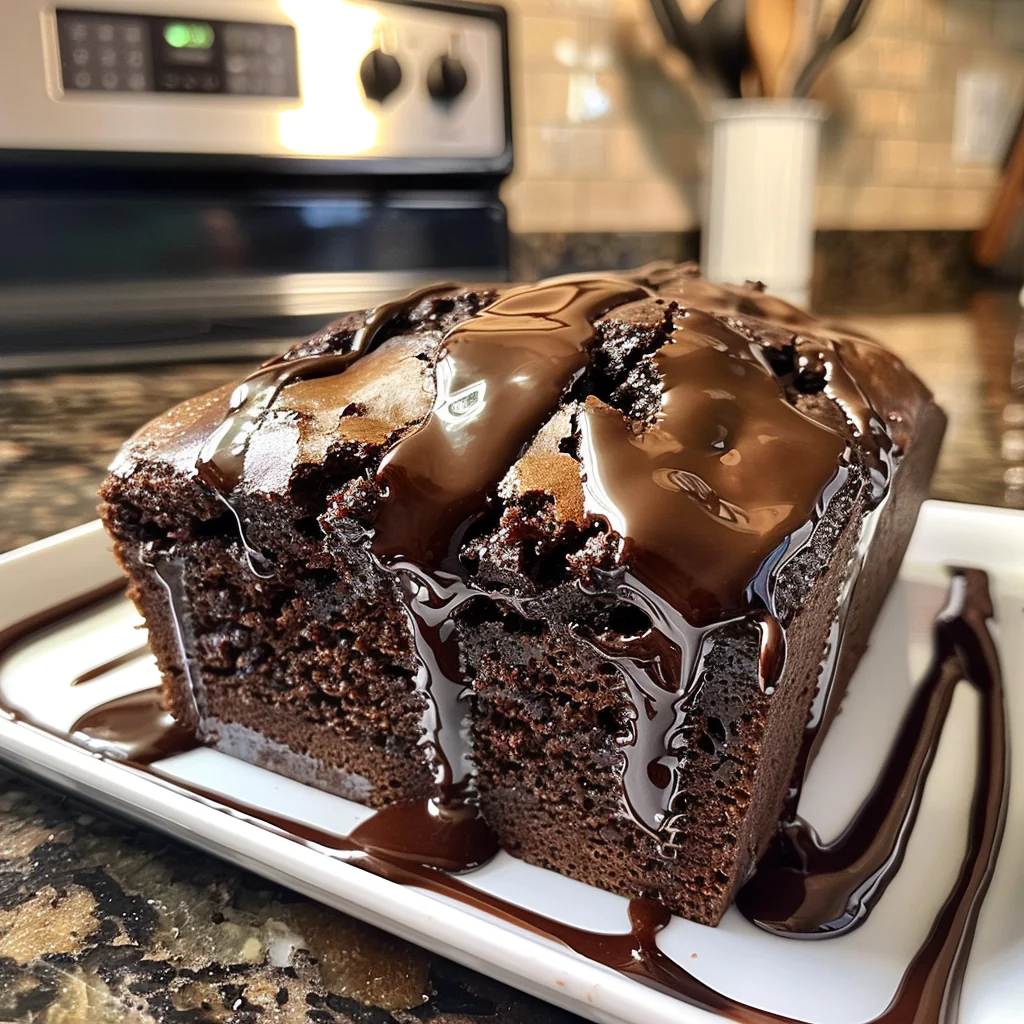 Hot Fudge Brownie Bread