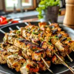 Greek Chicken Souvlaki Dish