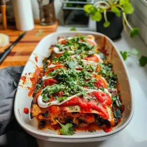 Sweet Potato Black Bean Enchiladas