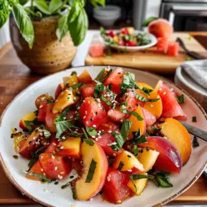 Peach Watermelon Salad