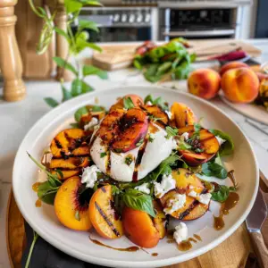 Grilled Peach & Burrata Salad