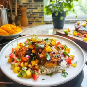 Memorial Day Mango Salsa Chicken