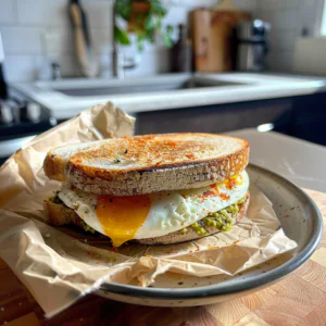 Pesto Egg Breakfast Sandwich