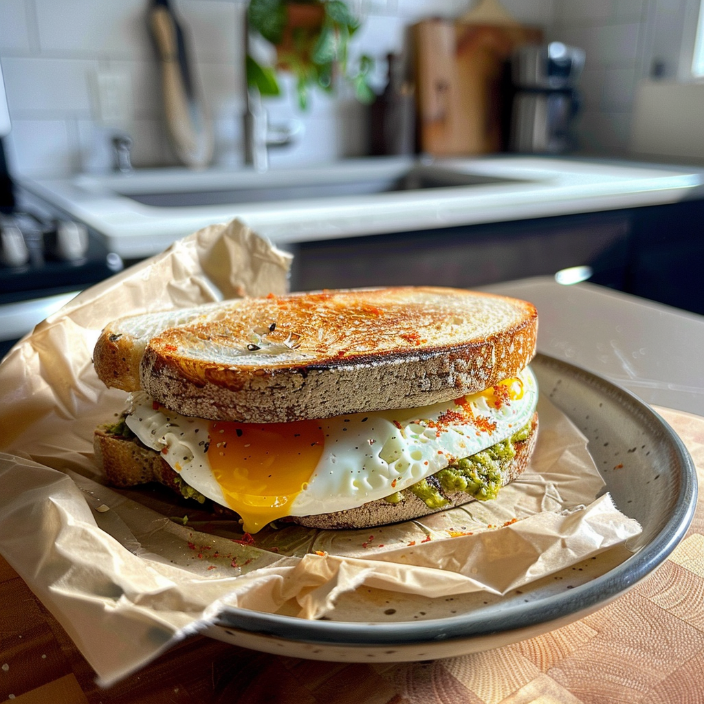 Pesto Egg Breakfast Sandwich
