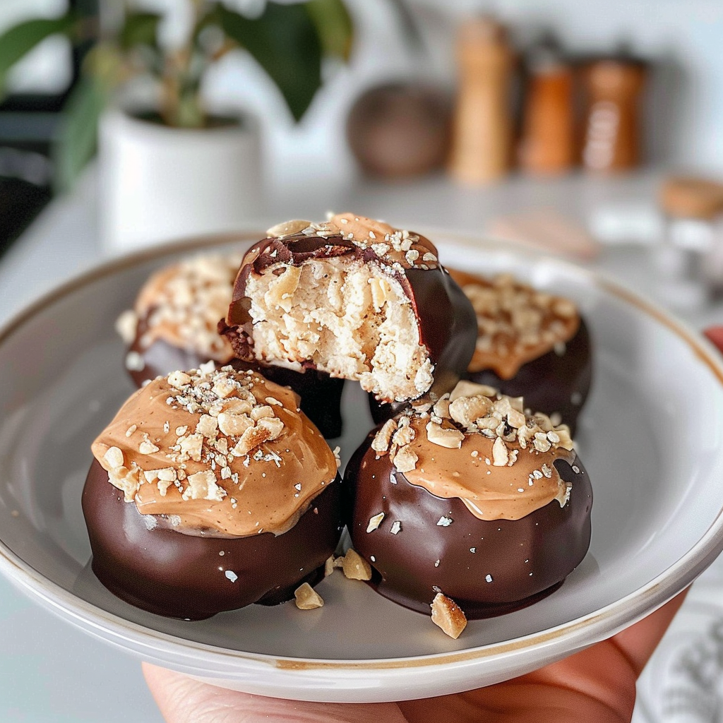 Frozen Greek Yogurt Peanut Butter Bites