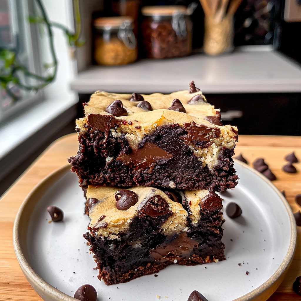 Nostalgic Cookie Dough Brownies