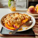 Fresh Peach Crumble Dessert
