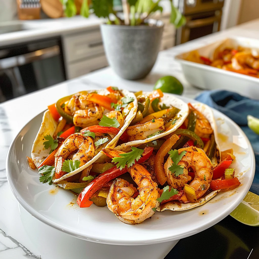Sheet Pan Shrimp Fajitas