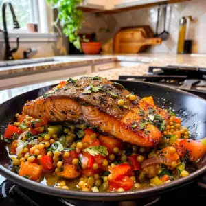 Mediterranean Salmon Dish