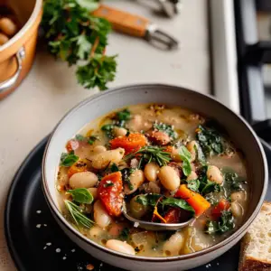 Tuscan White Bean Soup Bowl