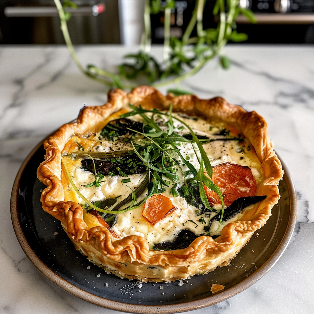 Spring Vegetable Quiche Fresh Ingredients