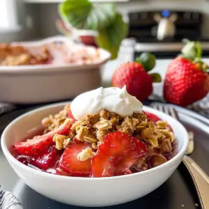 Strawberry Rhubarb Crisp Delight