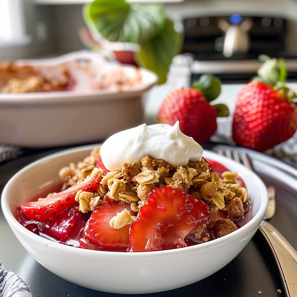 Strawberry Rhubarb Crisp Delight