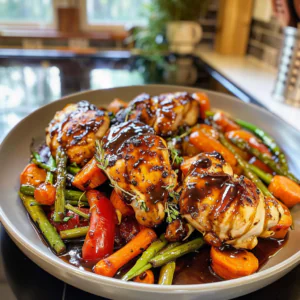 Balsamic Chicken and Vegetables Dish