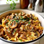Mushroom Stroganoff Dish