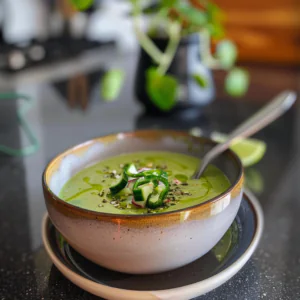 Cucumber Gazpacho in a Bowl