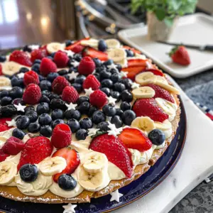Patriotic Fruit Pizza Delight