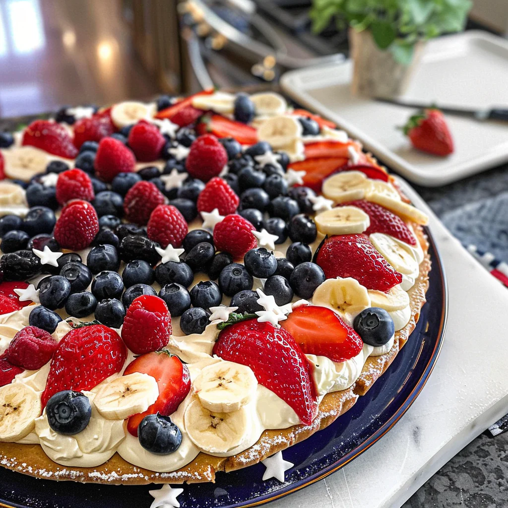 Patriotic Fruit Pizza Delight