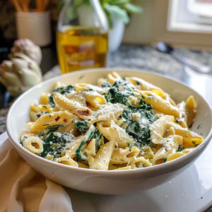 Spinach Artichoke Pasta Dish