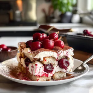 Cherry Amaretto Tiramisu Dessert