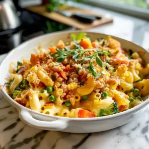 Veggie Mac and Cheese Dish