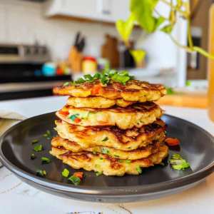 Savory Vegetable Pancakes Plated