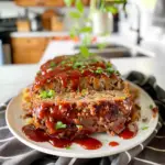Classic Meatloaf on a Plate