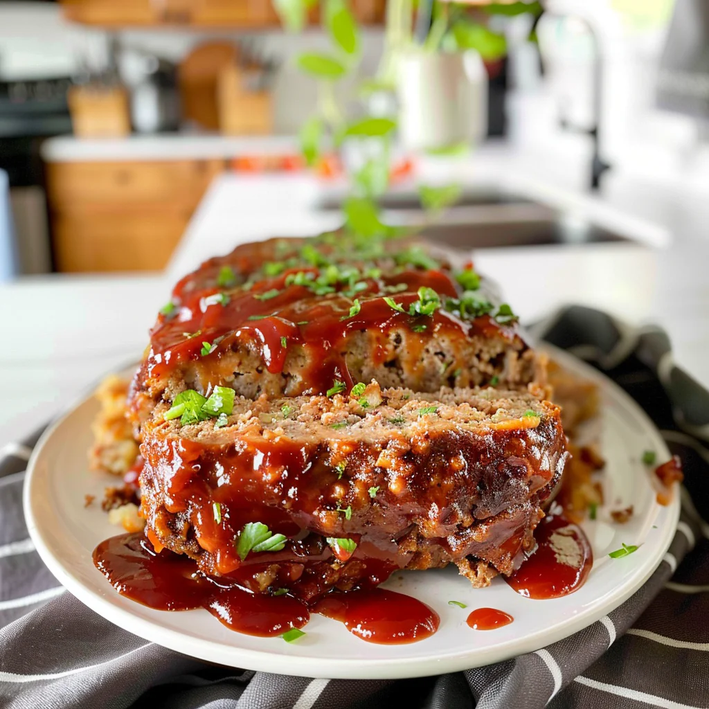 Classic Meatloaf on a Plate
